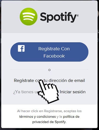 Crear Cuenta Spotify