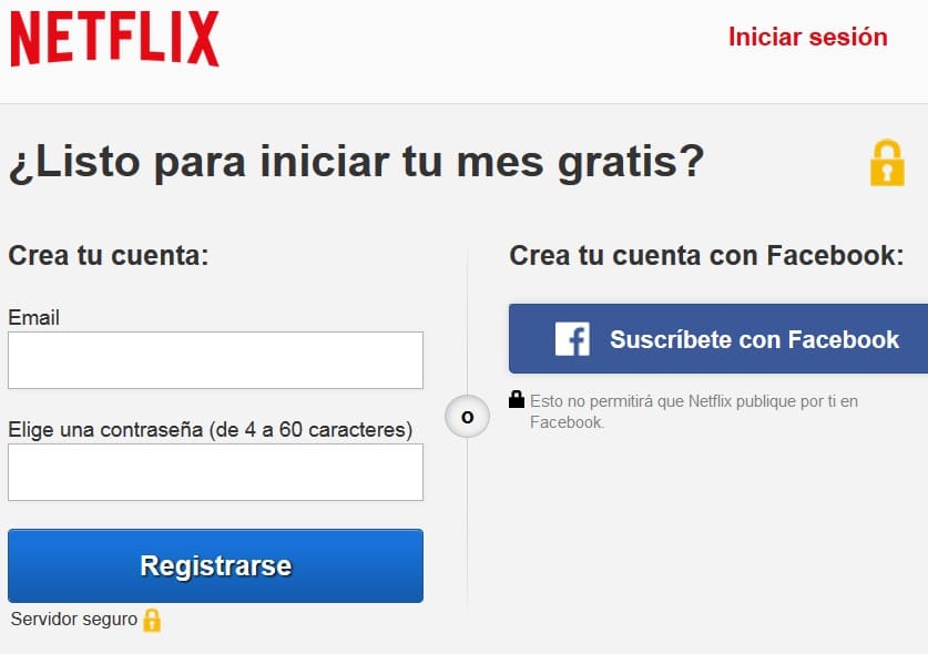 Registro Netflix Registro Netflix