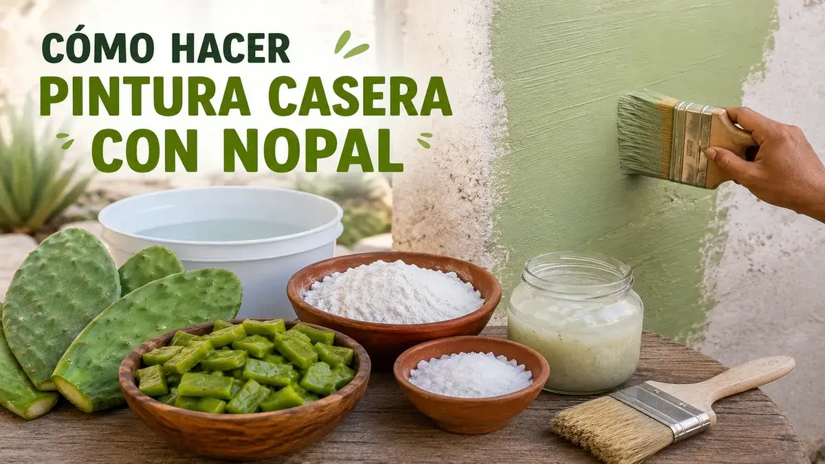 Cómo hacer pintura casera con nopal y cal