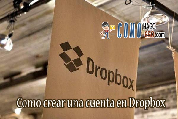Como crear una cuenta en Dropbox