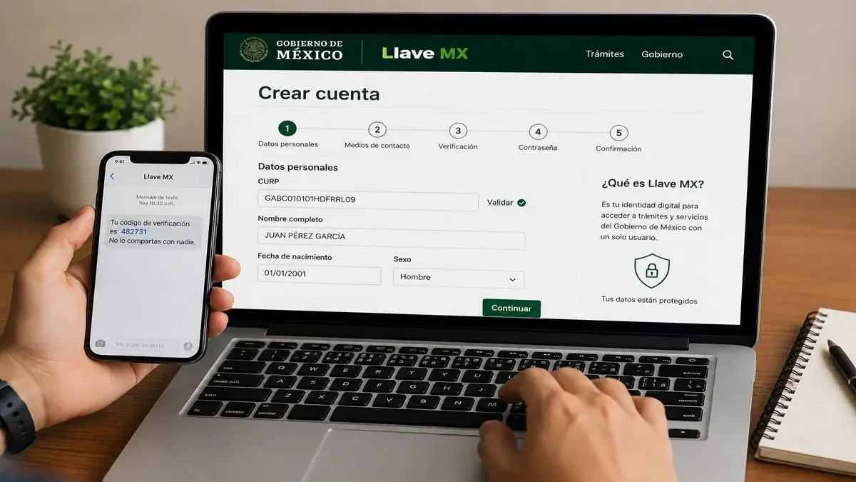 Cómo crear una cuenta Llave MX