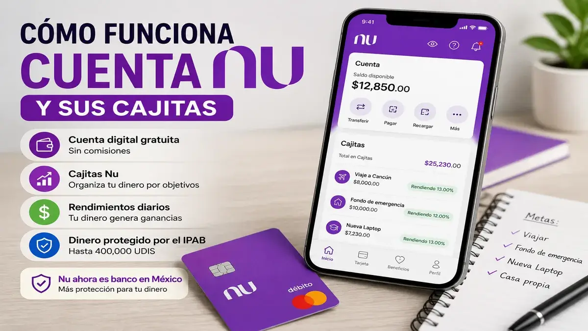 Cómo funciona Cuenta Nu y sus Cajitas