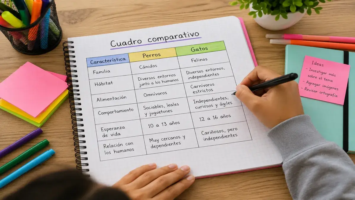 Cómo hacer un cuadro comparativo paso a paso