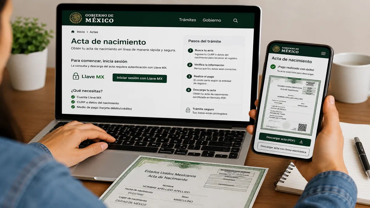 Cómo sacar el acta de nacimiento en línea
